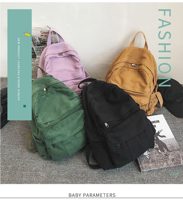Kylethomasw Vintage Casual Backpack Women Travel Bag  Fashion High Capacity Solid Color Women's Backpack Student Zipper School Bag